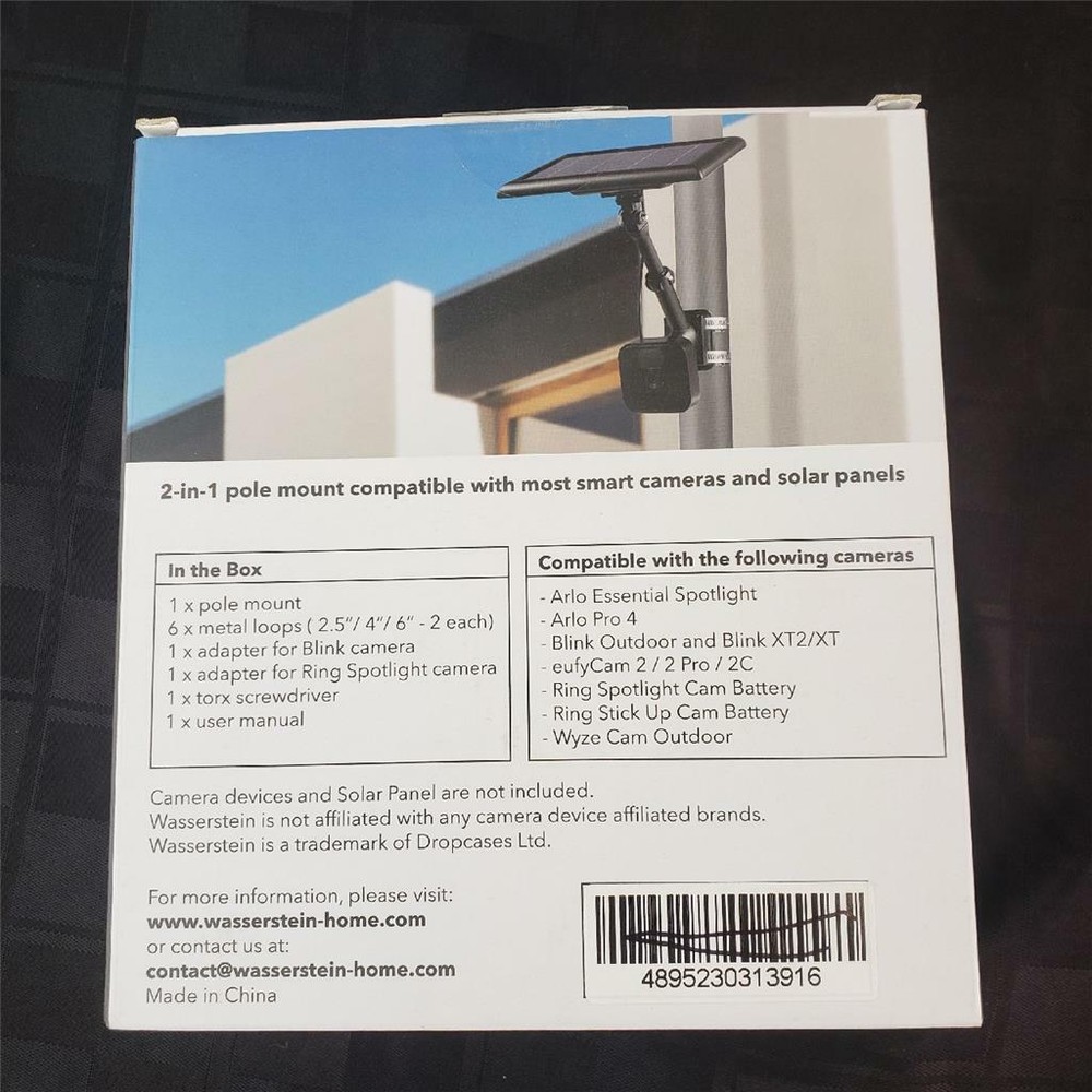 = Wasserstein 2-in-1 Universal Pole Mount For Smart Camera And Solar Panel