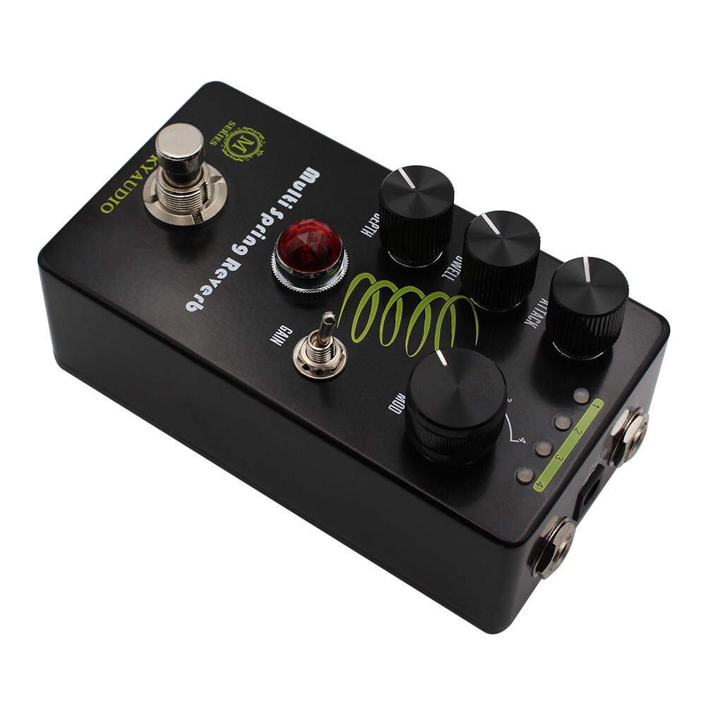 Mosky Professional Multi Spring Reverb Guitar Effects Pedal 4 Modulation modes