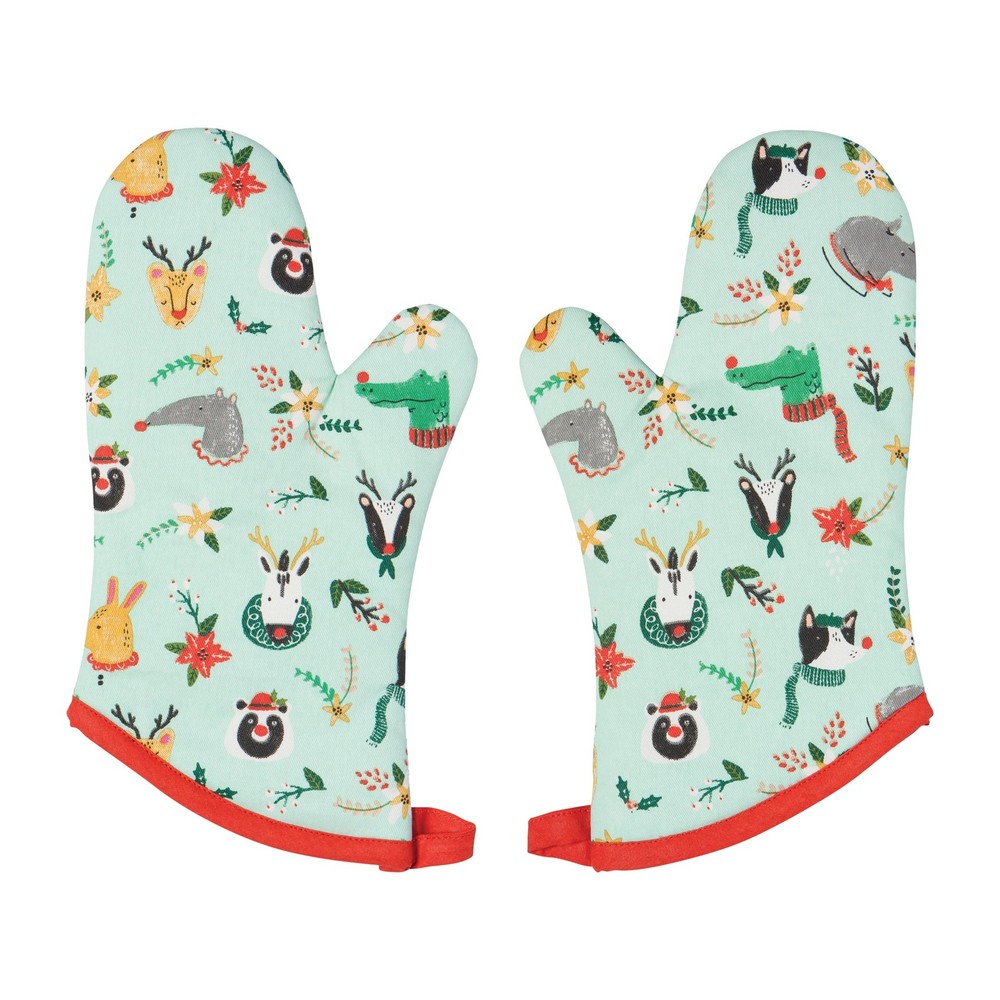 Danica Rudolph Imposter Oven Mitt Cotton Outer/Polyester Inner SET/2 7"x13"H