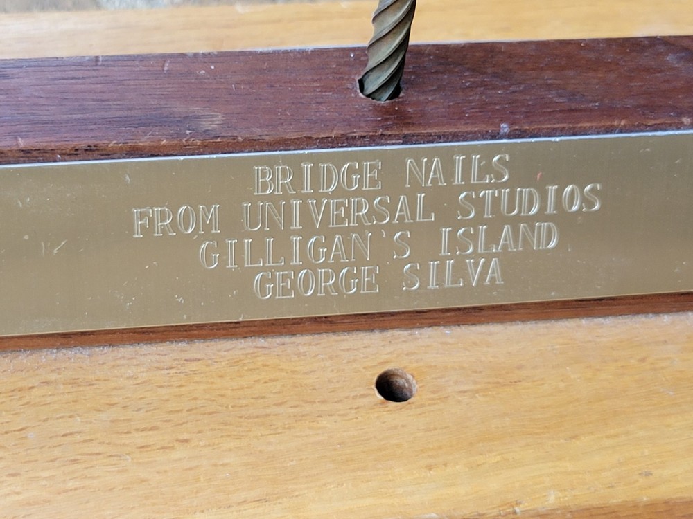 GILLIGAN'S ISLAND ~ BRIDGE NAILS ~ UNIVERSAL STUDIOS ~ ON PRESENTATION STAND!