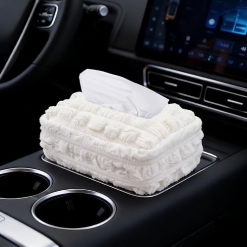 Car Tissue Holder, Car Standard Tissue Holder, Multi-Functional Puff - Beige