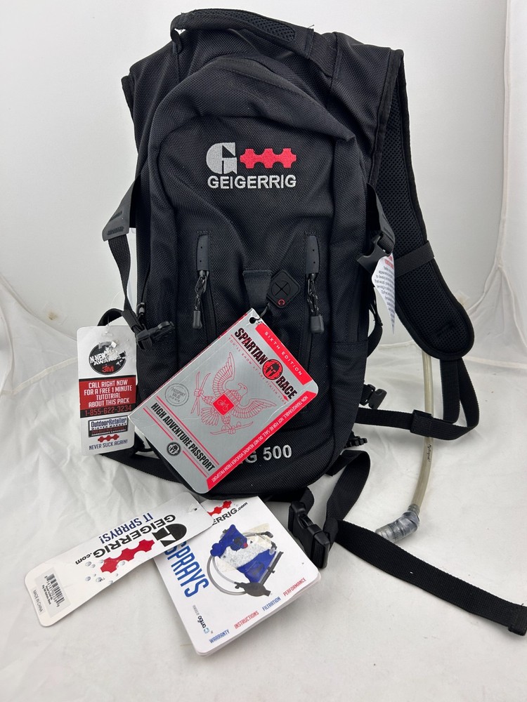 Geigerrig Rig 500 Pressurized Hydration Back Pack Black with Manuals It Sprays!