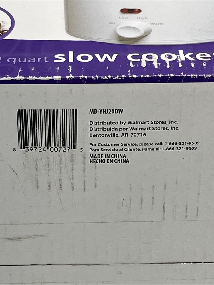 Rival 2 Quart Slow Cooker with Removable Ceramic Pot and 3 Cook Settings {145}.
