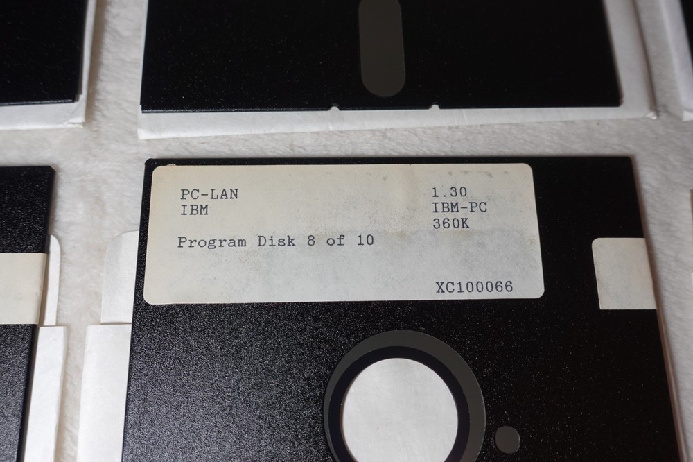 PC-LAN IBM Version 1.30 1980s Vintage Original Computer Diskettes