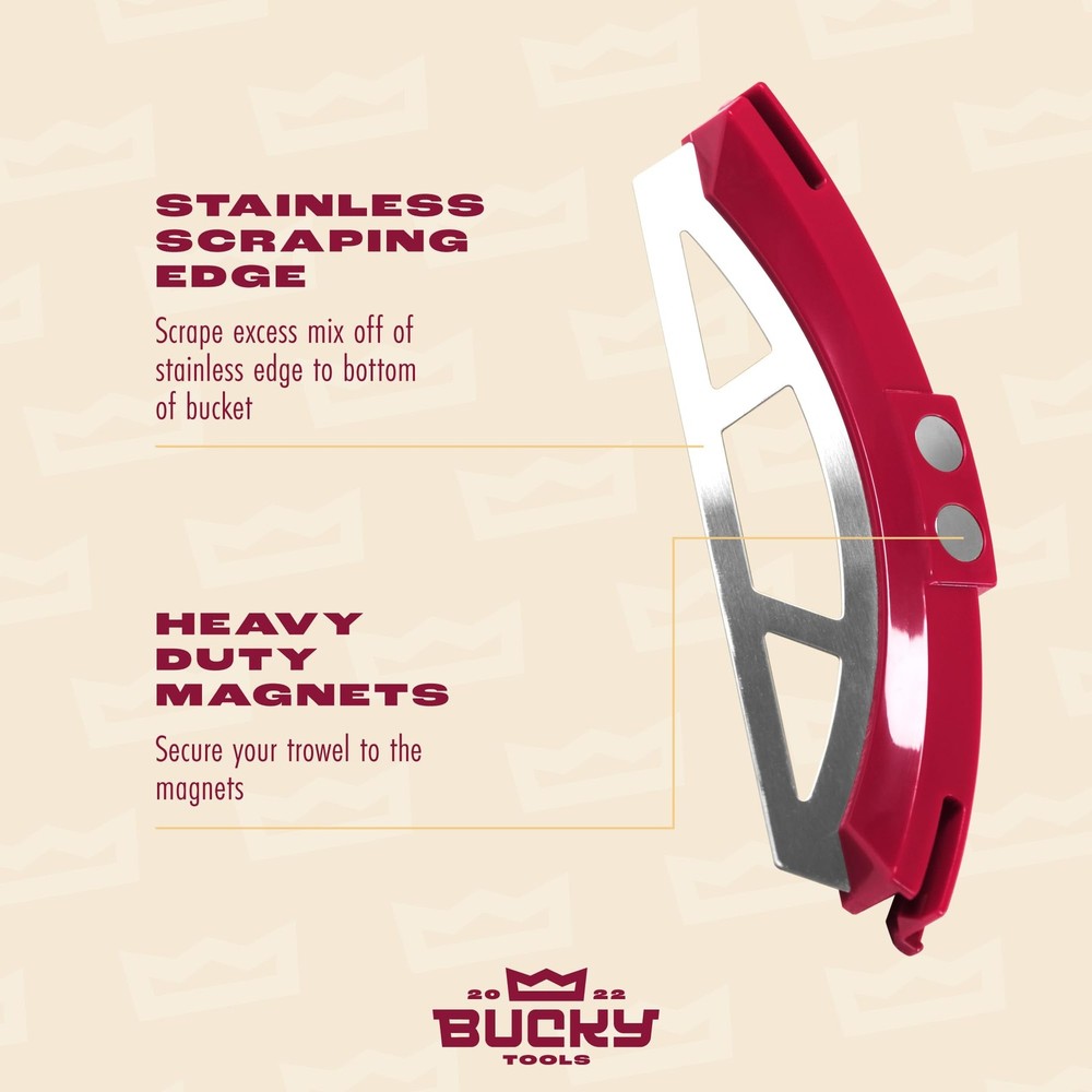 Bucky Tools Scrape – Universal 5-Gallon Bucket Trowel Scraper for Tile...