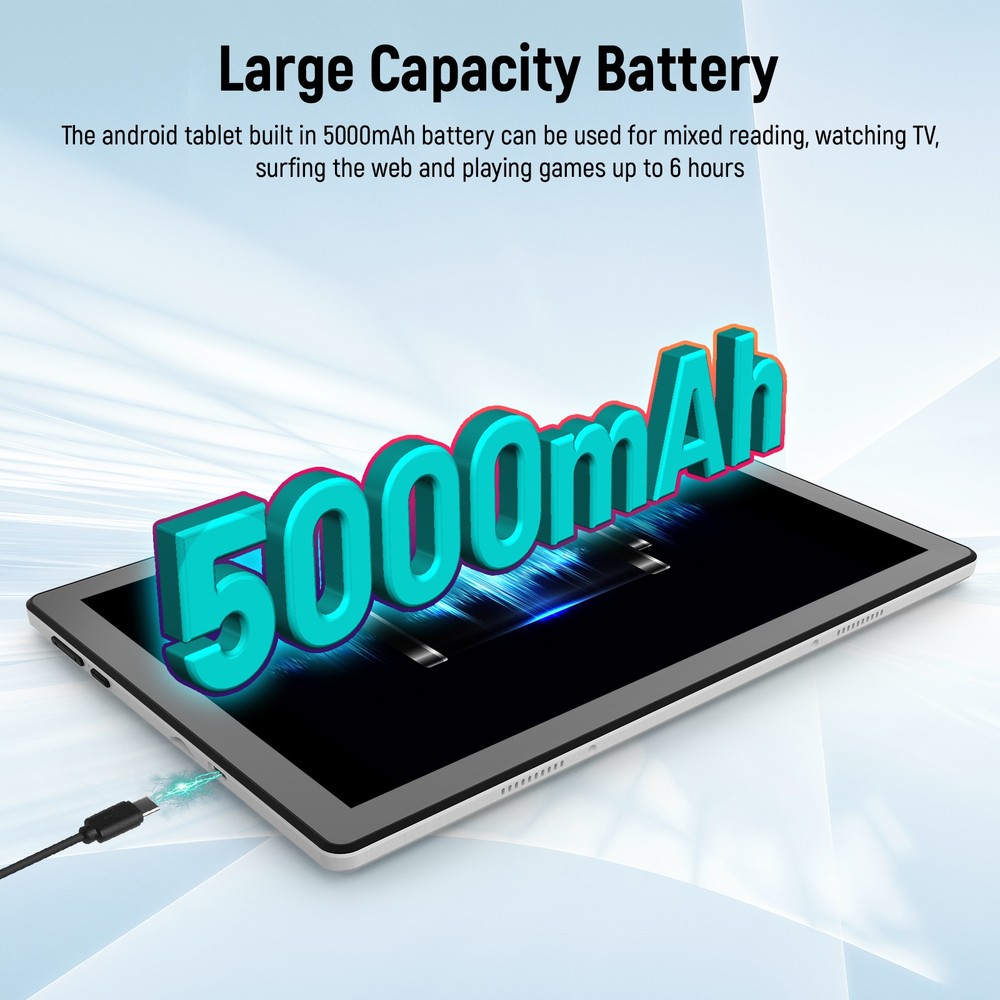 Android 15 Tablet 20(3+17)GB RAM 64GB ROM Dual Camera WIFI 6 Bluetooth IPS LCD