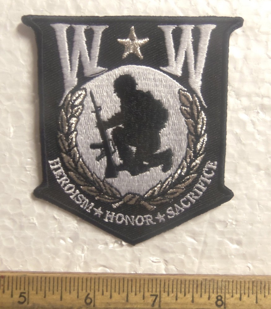 Wounded Warrior – Heroism * Honor * Sacrifice Embroidered Patch