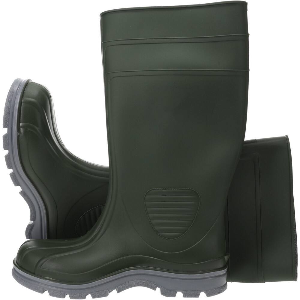 PRO-SAFE Unisex Size 12 Medium Width Steel Work Boot Green, PVC Blend Upper, ...
