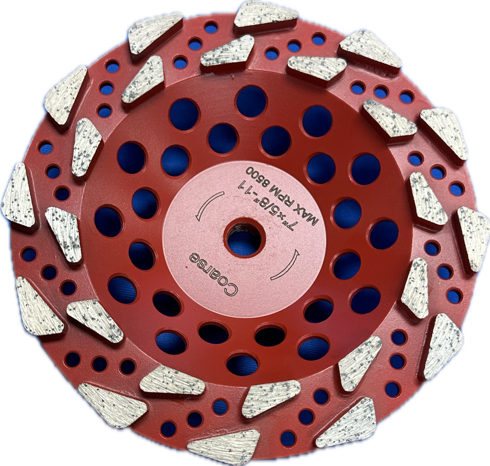 Vantage diamond tooling, Double Pine nuts 7''. Medium bond, Coarse. Threaded