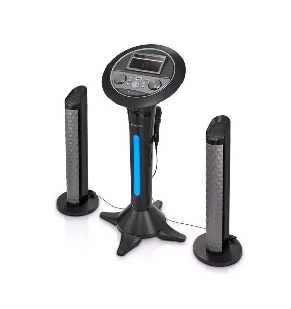 Premium Wi-Fi Karaoke System 7'' Touchscreen Singing Machine - Two Mics Complete