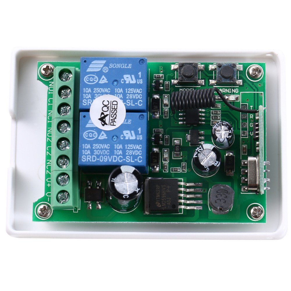 DC12-48V Universal 2 Channel RF Wireless Remote Control Relay Switch 433MHz