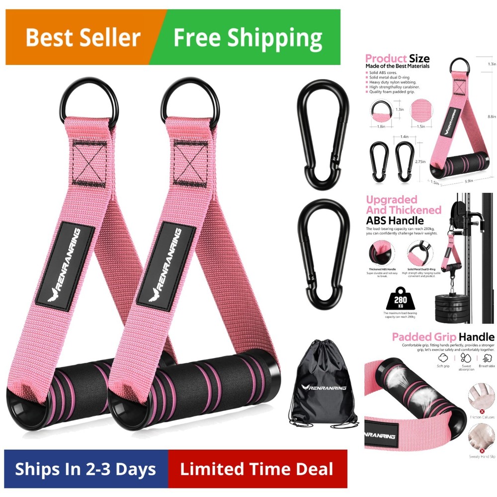 Gym Exercise Handles, Replacement Handle Attachments for Cable Machine Pulley...