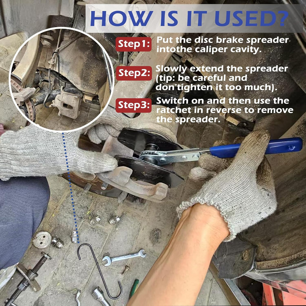 Brake Caliper Compression Tool 360° Adjustable Piston Compressor Caliper Piston