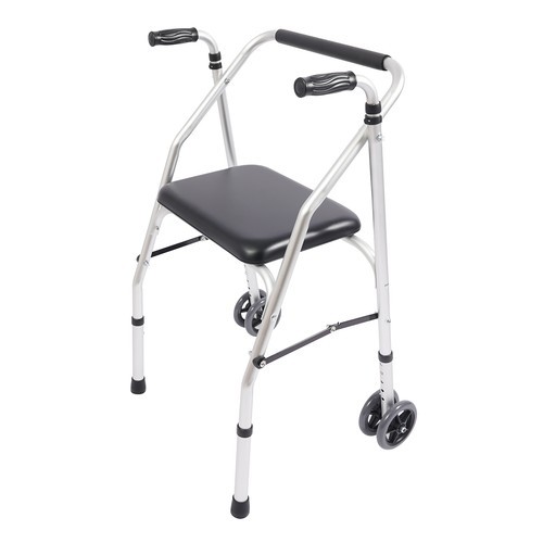Adjustable Height Walker Folding Walker Floorstanding Foldable Chair 48-58cm