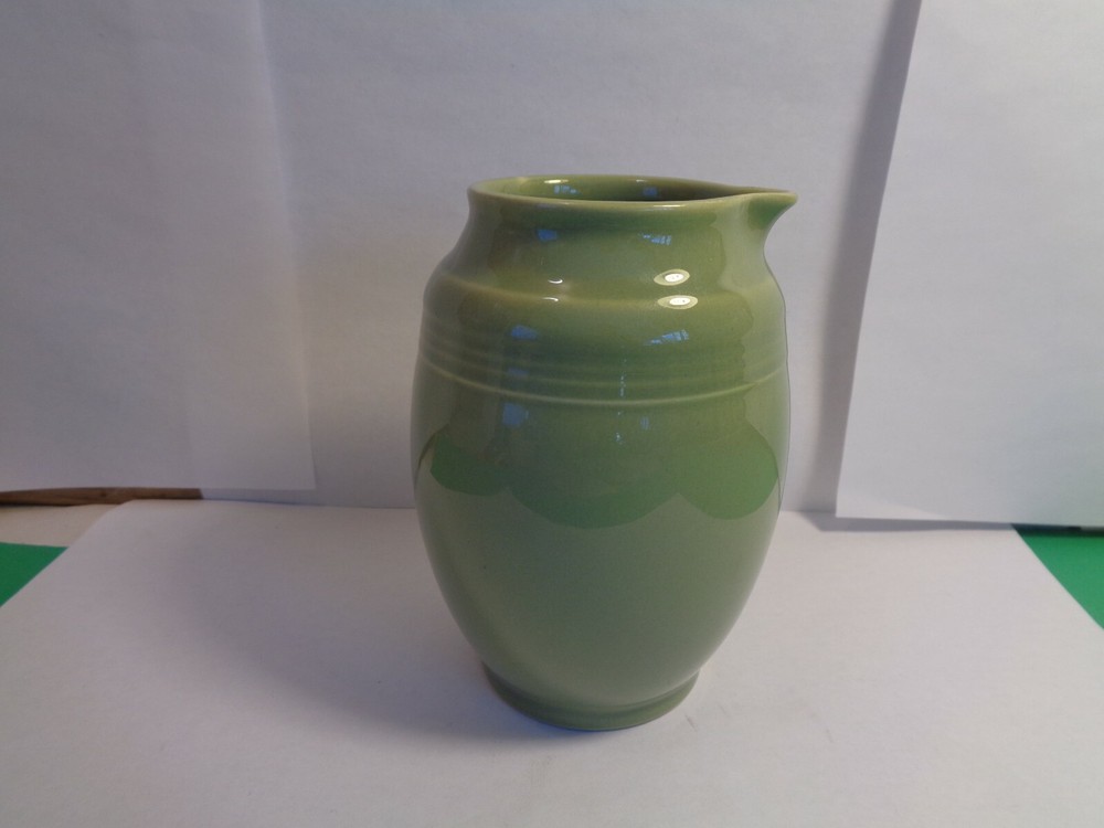 Dansk 4 3/8" Green Celadon Creamer, Maple Leaf Mark (Used/EUC)