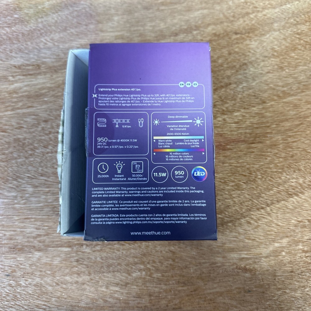 Philips - Hue Lightstrip Extension 1m - White and Color