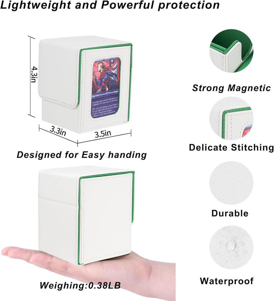 MTG Deck Box for Commander Display,Card Deck Case Fits 100 Double Sleeved Cards,