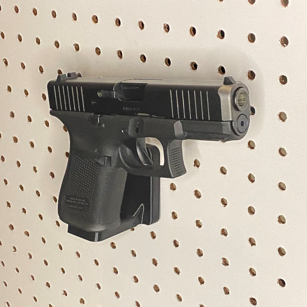 Glock Compatible Pegboard Mount / Safe Firearm Holder Organizer Storage Wall