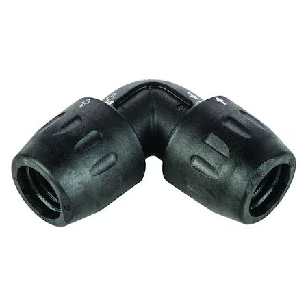 Transair 6602 17 00 90 Degree Elbow, Polyamide, Black