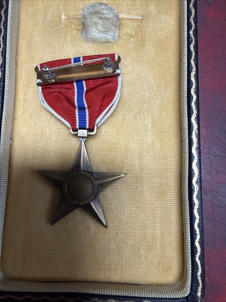 Bronze Star Medal Coffin Box Original