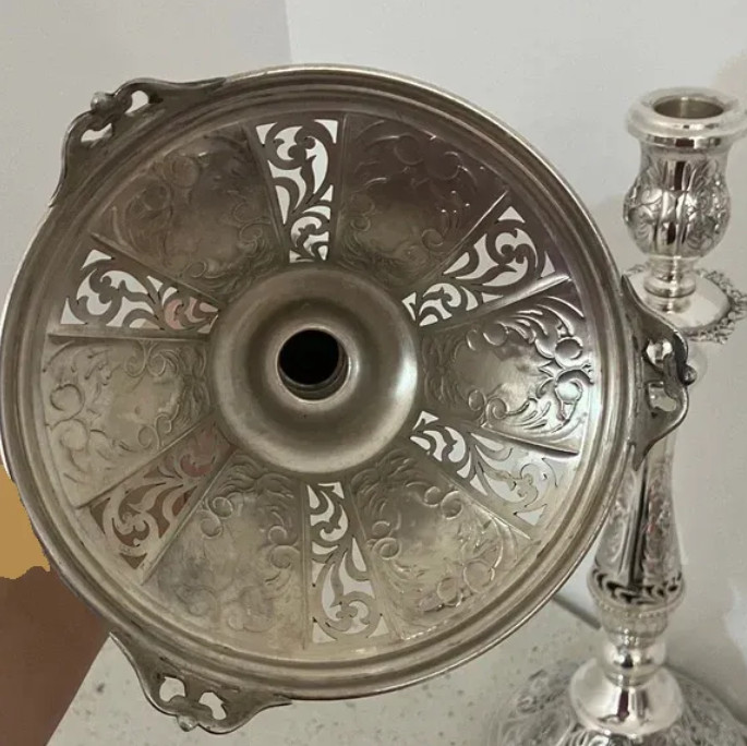 925 Sterling Silver Candlestick Pair