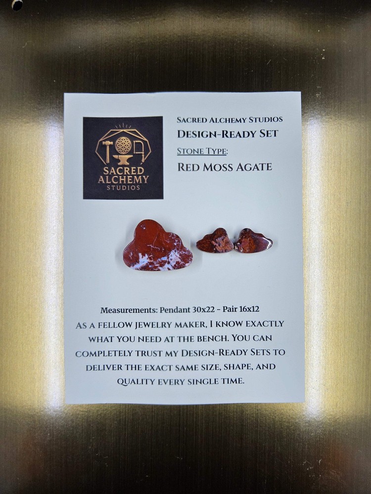 Cloud Shape - Red Moss Agate - Design-Ready Sets
