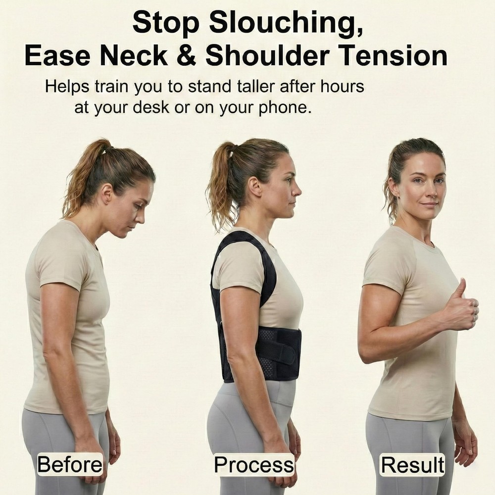 Full Back Posture Corrector for Women & Men – Pull-Back System Posture Bra