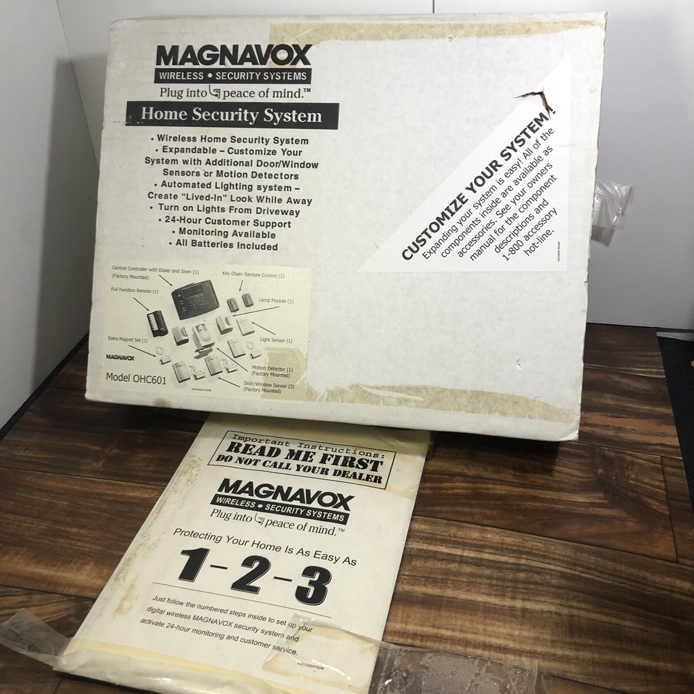Magnavox OHC601 Wireless Home Security System Expandable New Complete SEE