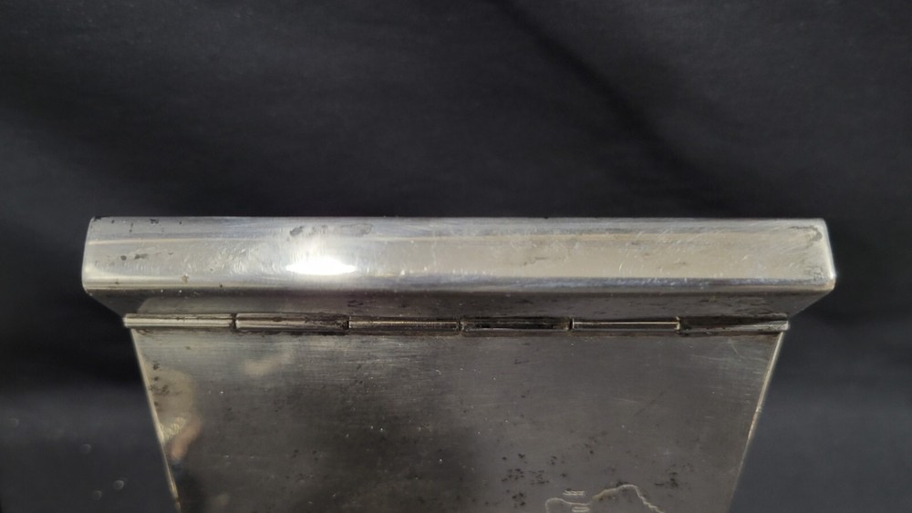 Danish Silverplate Notepad Holder w/ St. MAARTEN Map