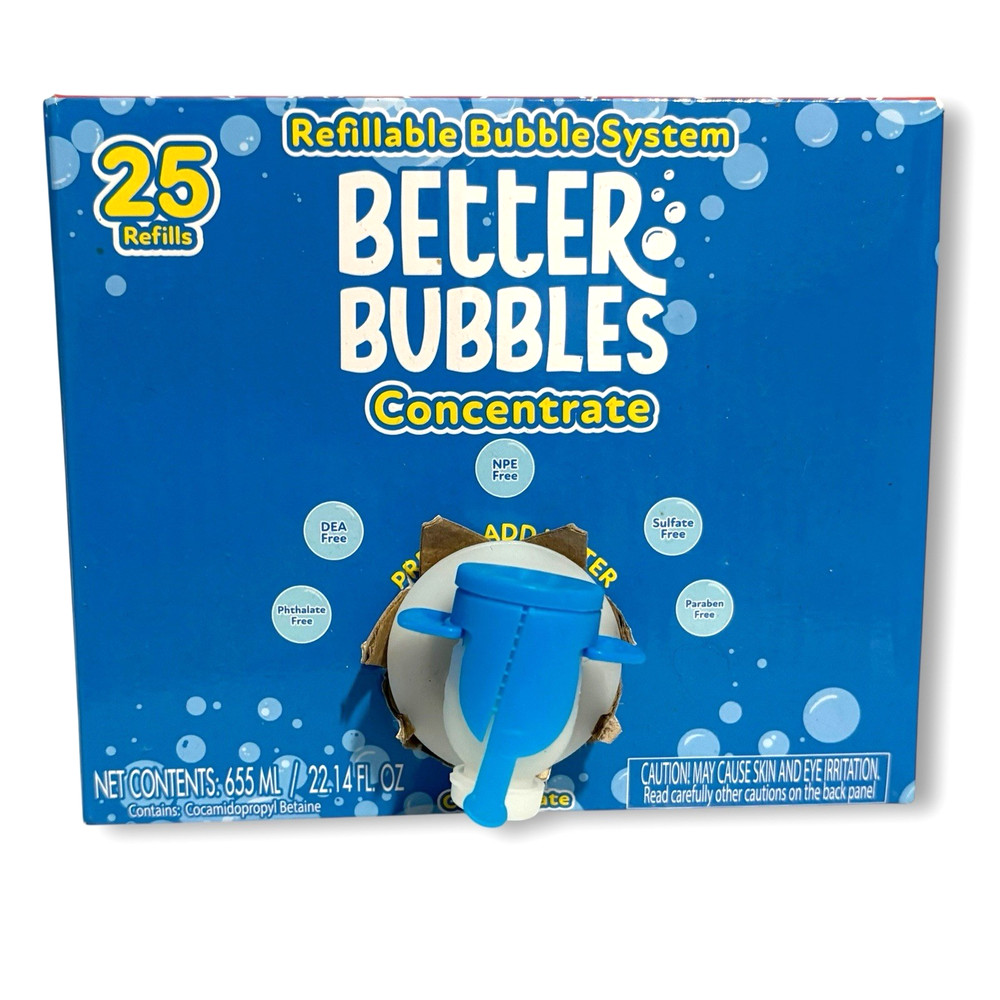 Better Bubbles Concentrate 25 refills Refillable Bubble System 640mL Solution