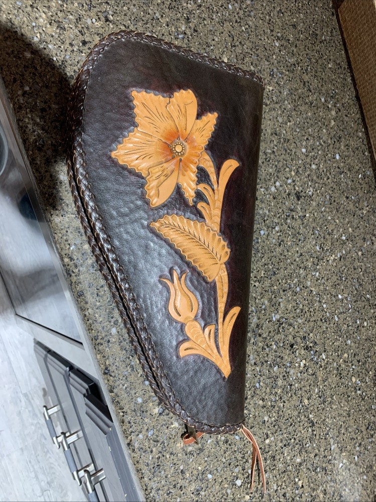 HAND CRAFTED TOOLED LEATHER Gun Case