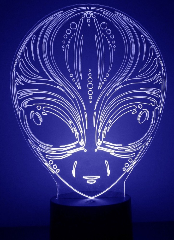 Alien Night Light Personalized FREE Light Up 3D Illusion LED Night Lamp