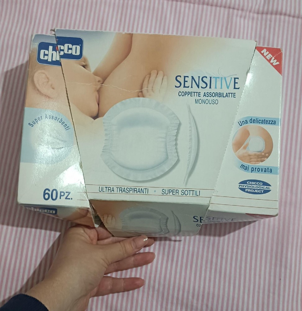 Chicco Disposable Milk Absorbent Cups 48pcs Sensitive Breathable Thin