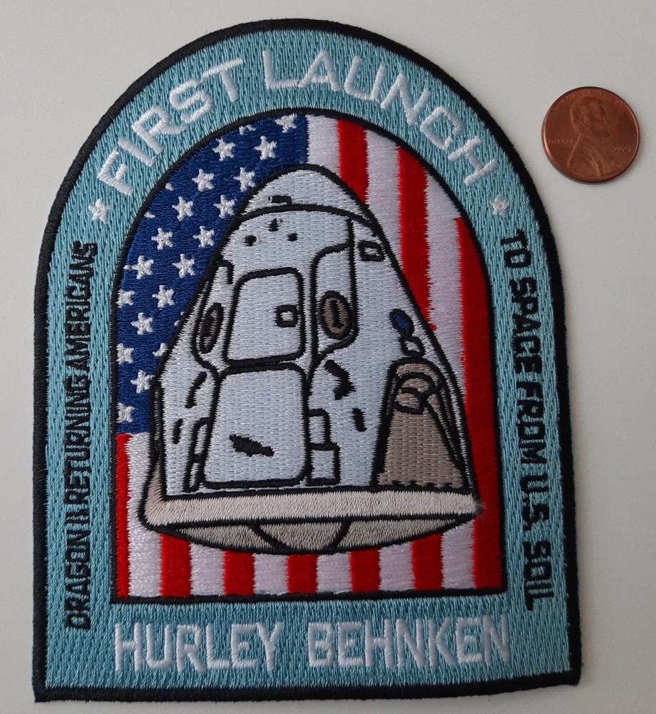 First Crewed SpaceX Dragon launch - Hurley & Behnken - patch