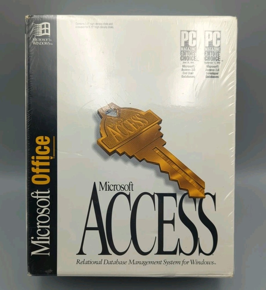 Microsoft Office Access Windows 2.0 Edition 3.5 disks 1994 Software Vintage New!
