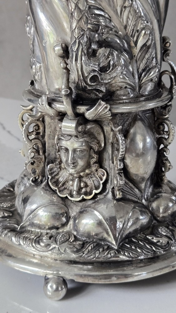 EXCEPTIONAL EXTRA LARGE GERMAN SILVER TANKARD