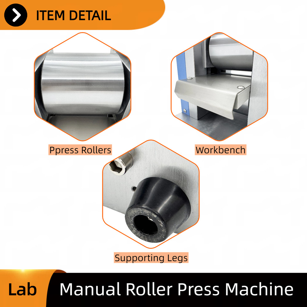 Manual Roller Pressing Machine Lab Digital Display Battery Electrode Calender