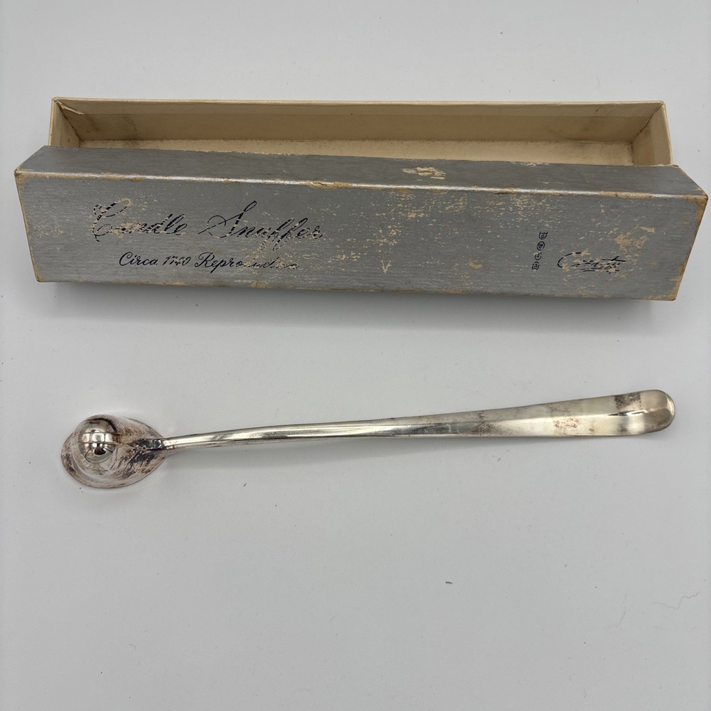 Vintage Silverplate Gerity Candle Snuffer 10"