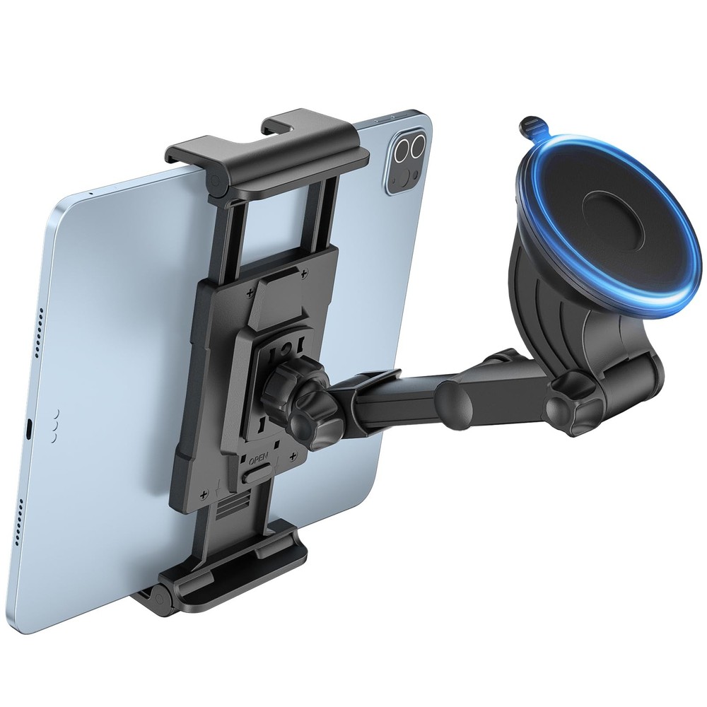 OHLPRO Tablet Holder for Car Suction Cup Mount 5-13" Base, Black