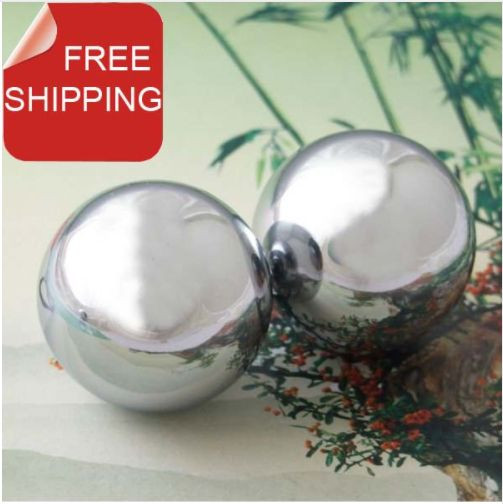Baoding Balls Solid Stainless Steel 40mm 2pcs For Wrist Strengthening Relaxation