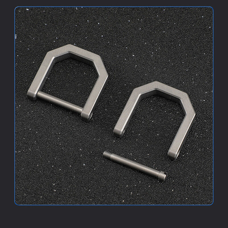 Titanium Alloy Type D Car Remote Control Keychain Horseshoe Buckle Connecting