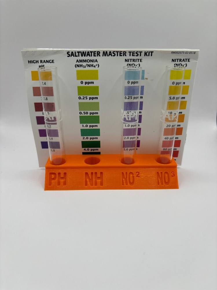 API Aquarium Water Test kit Tube and Reference Card Holder 3D Printed