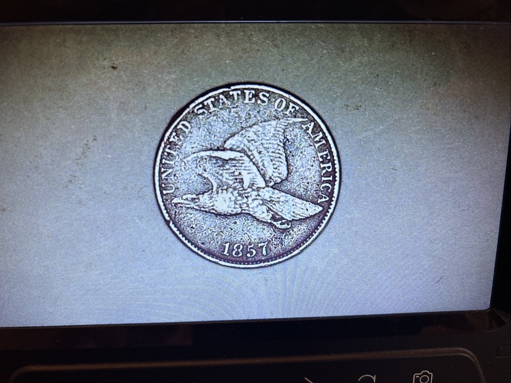 1857 Flying Eagle Cent VF Plus US Nice Coin