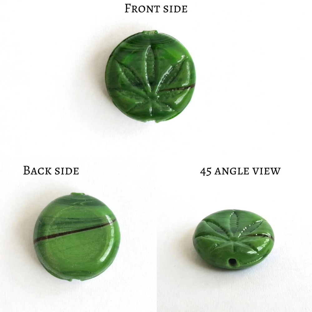 3D Marijuana Leaf Lampwork Mashers - Brass Lampwork Tool