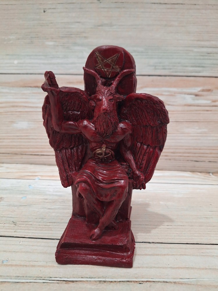 Satan Color Red 7" X 5" Satan / Diablo / Devil / Evil / Statue Figurine Templar