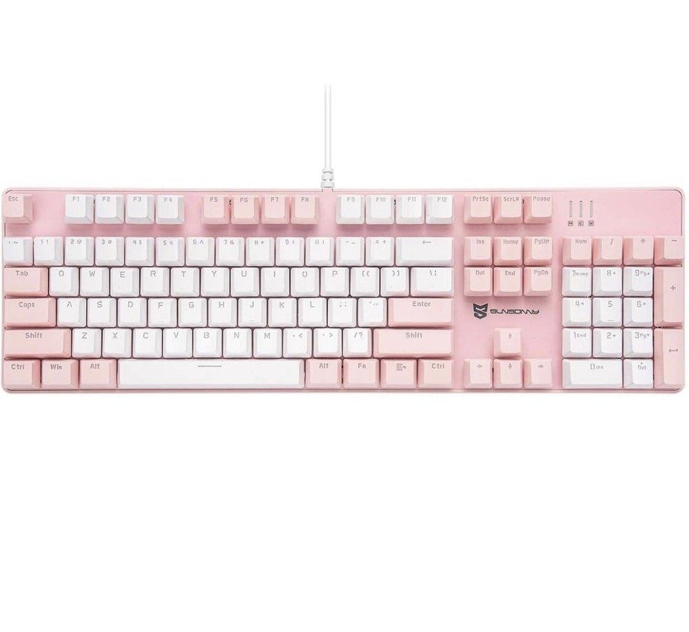 Merdia Mechanical Keyboard Gaming Keyboard With Wired White Backlit Keyboard