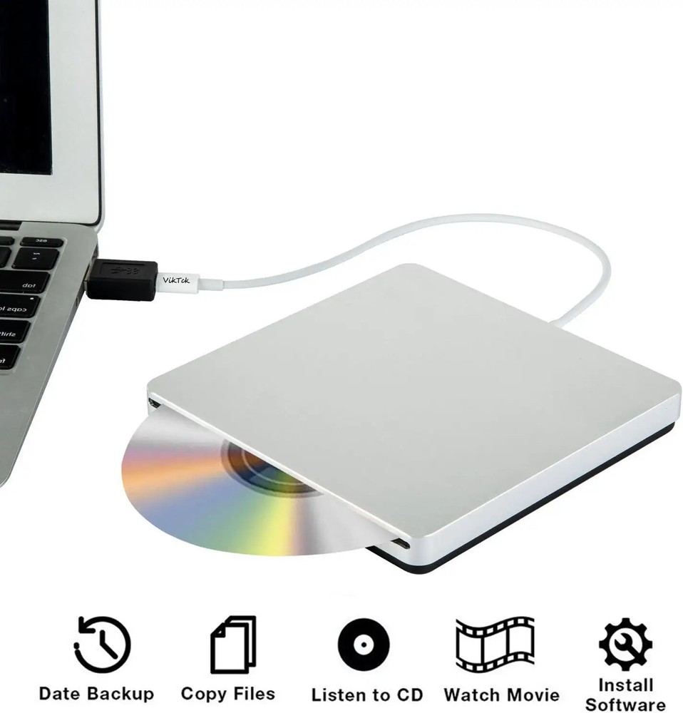 USB-C Superdrive External DVD/CD Reader Burner for Apple Macbook Air Pro Mini