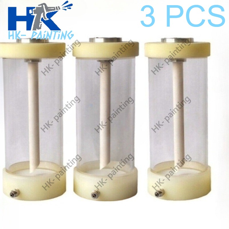 3 PCS Electrostatic Fluidized Powder Hopper Cup Bottle for Powder Coating System