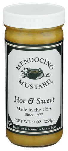 Mendocino Mustard Mustard Hot & Sweet 9 Oz (Pack of 6)