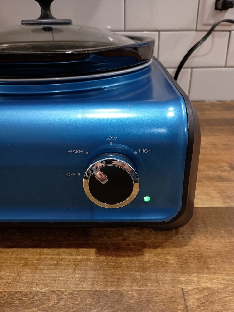 Crock Pot Hook Up 2-Quart Round Slow Cooker Blue SCCPMD2-BL Connectable Tested
